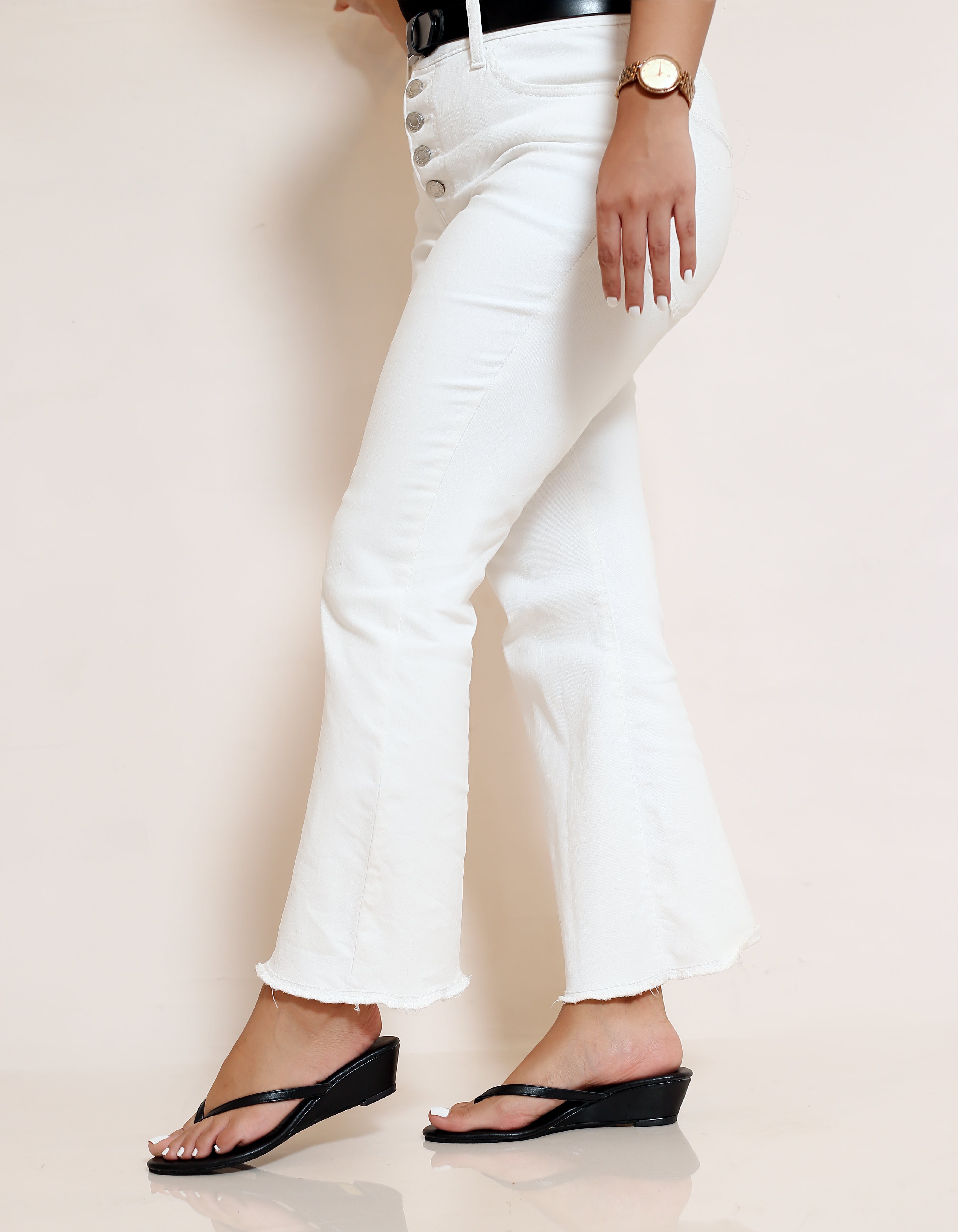 BLACK TWO STRAP WEDGES