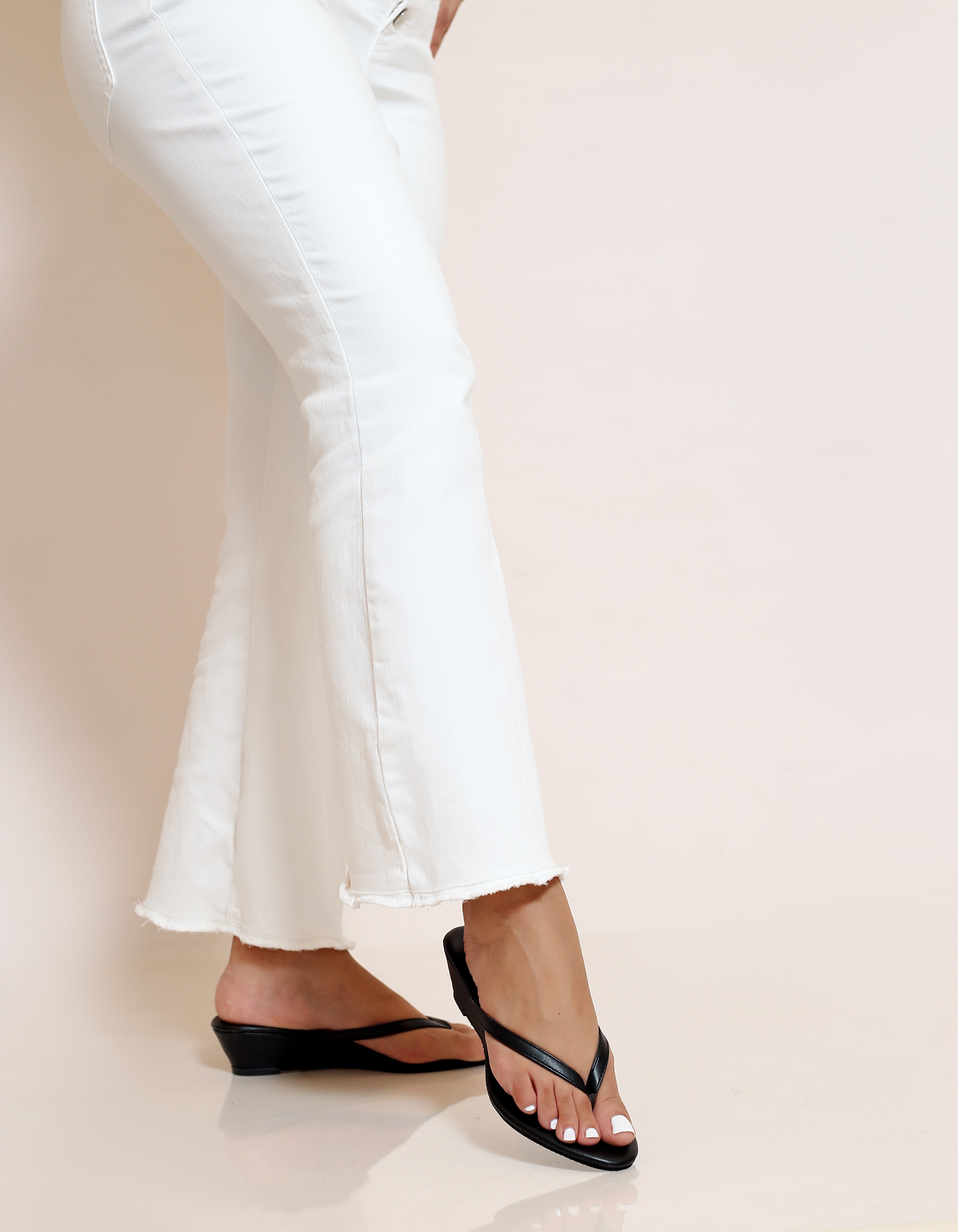 BLACK TWO STRAP WEDGES