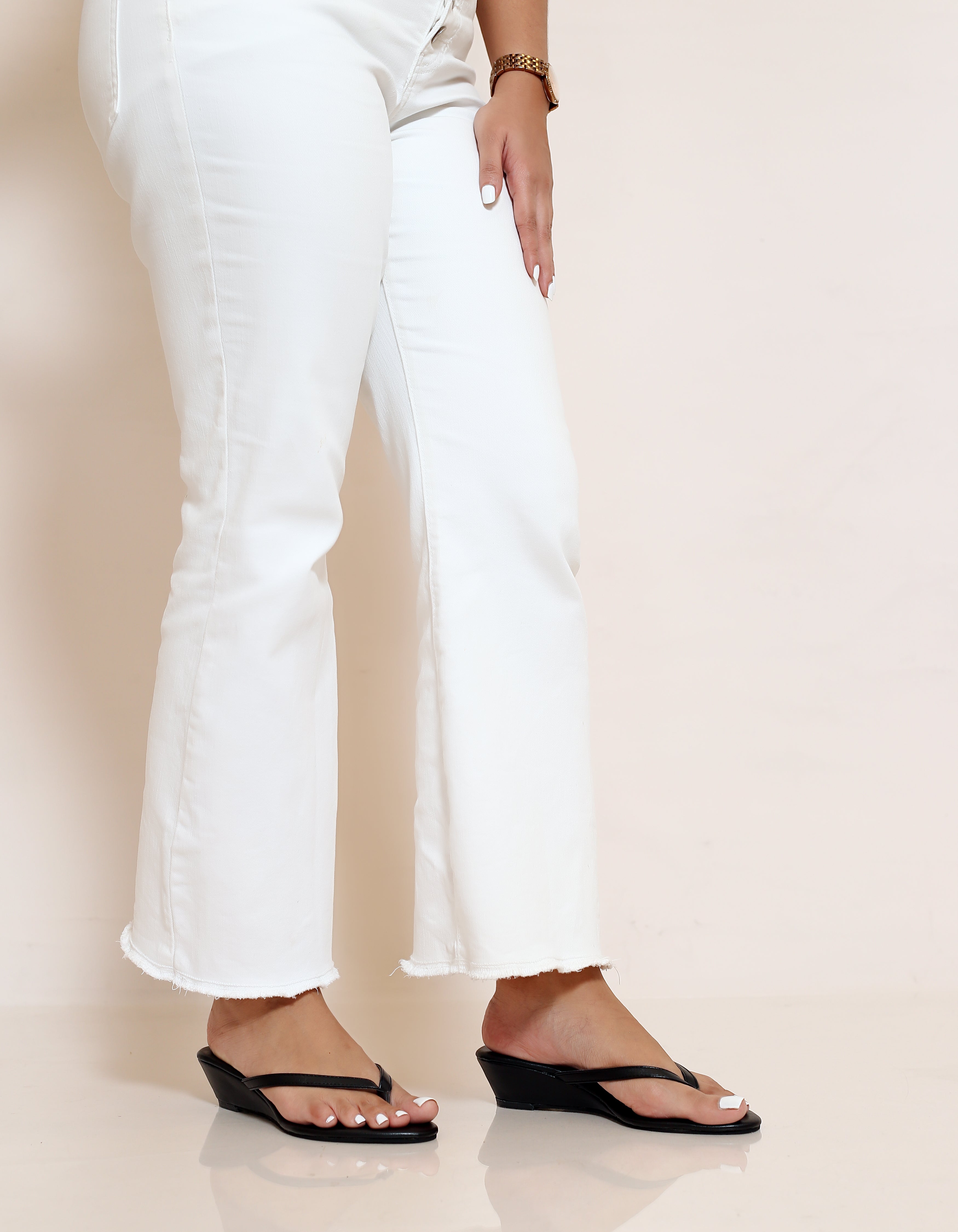 BLACK TWO STRAP WEDGES