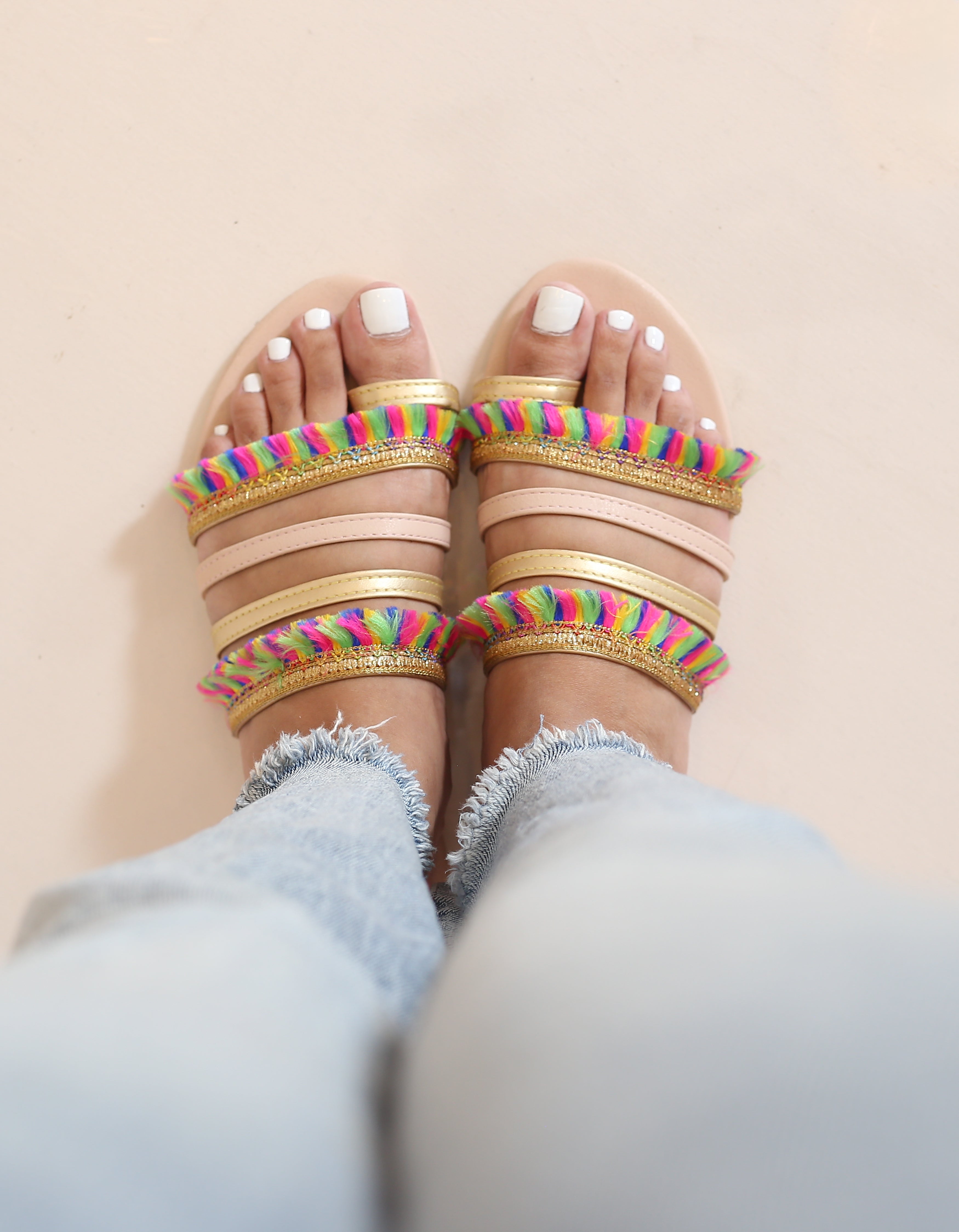 BOHO STRAPPY SLIP ONS