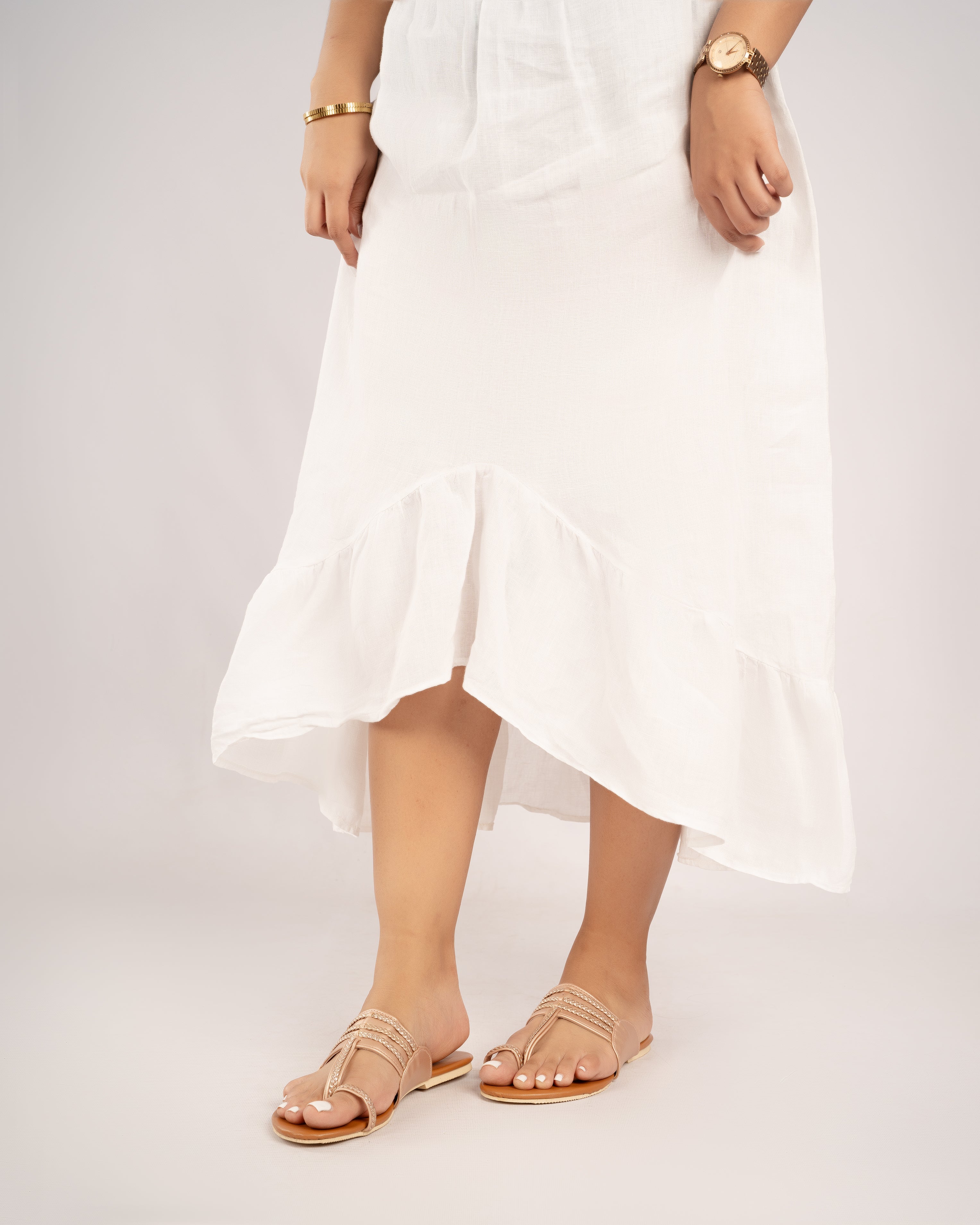 ROSE GOLD BRAIDED CHAPPALS