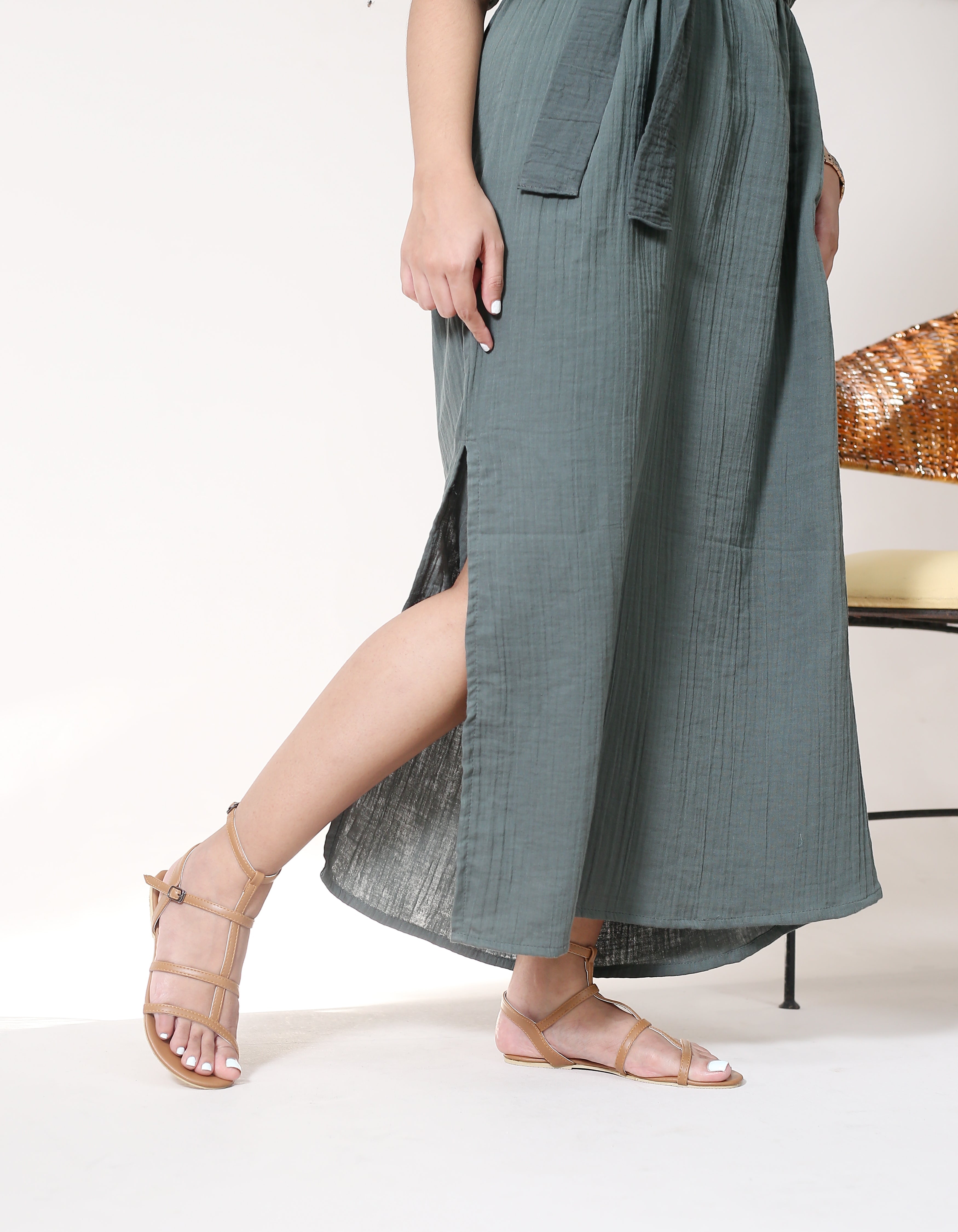 TAN GLADIATOR SANDALS