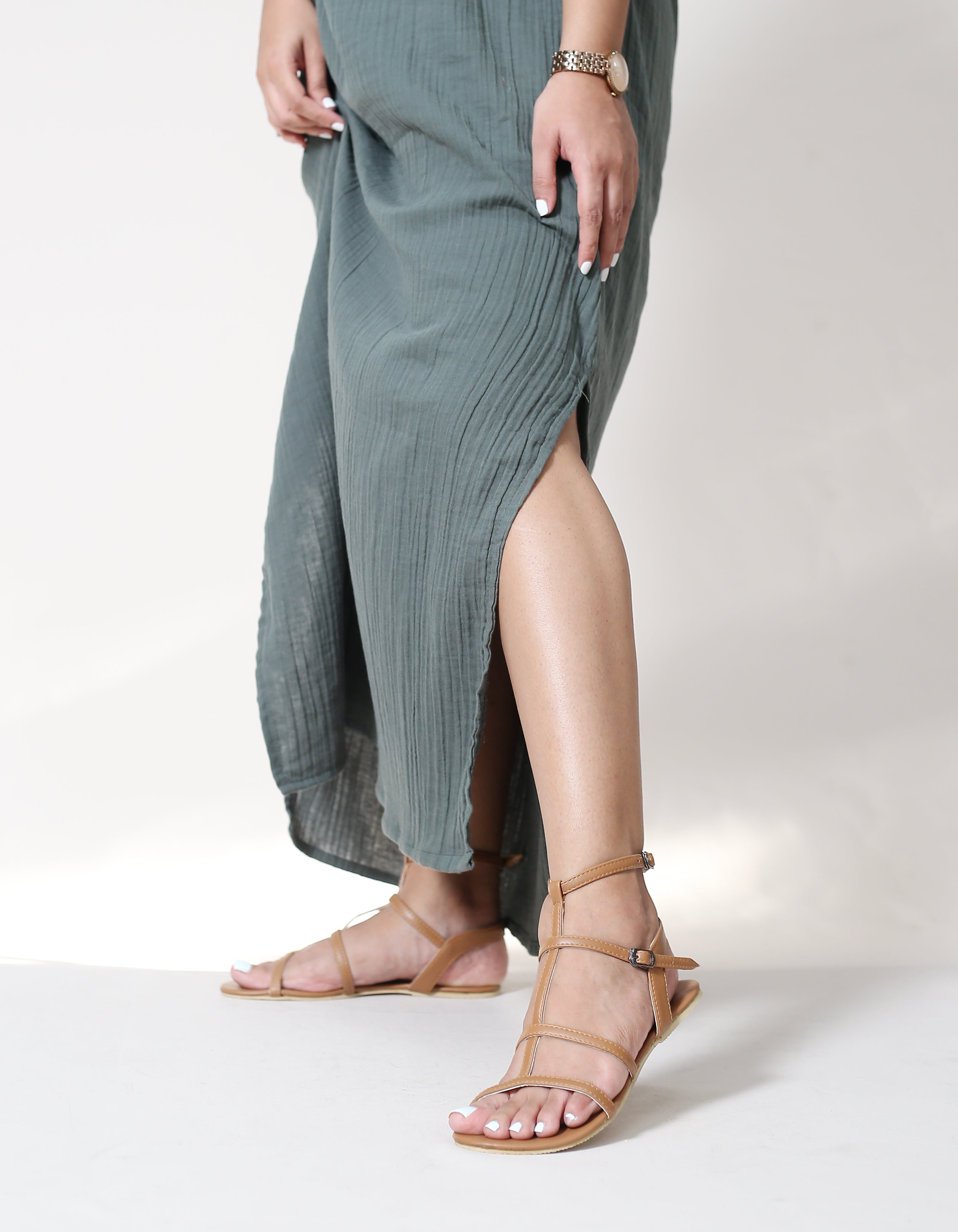 TAN GLADIATOR SANDALS