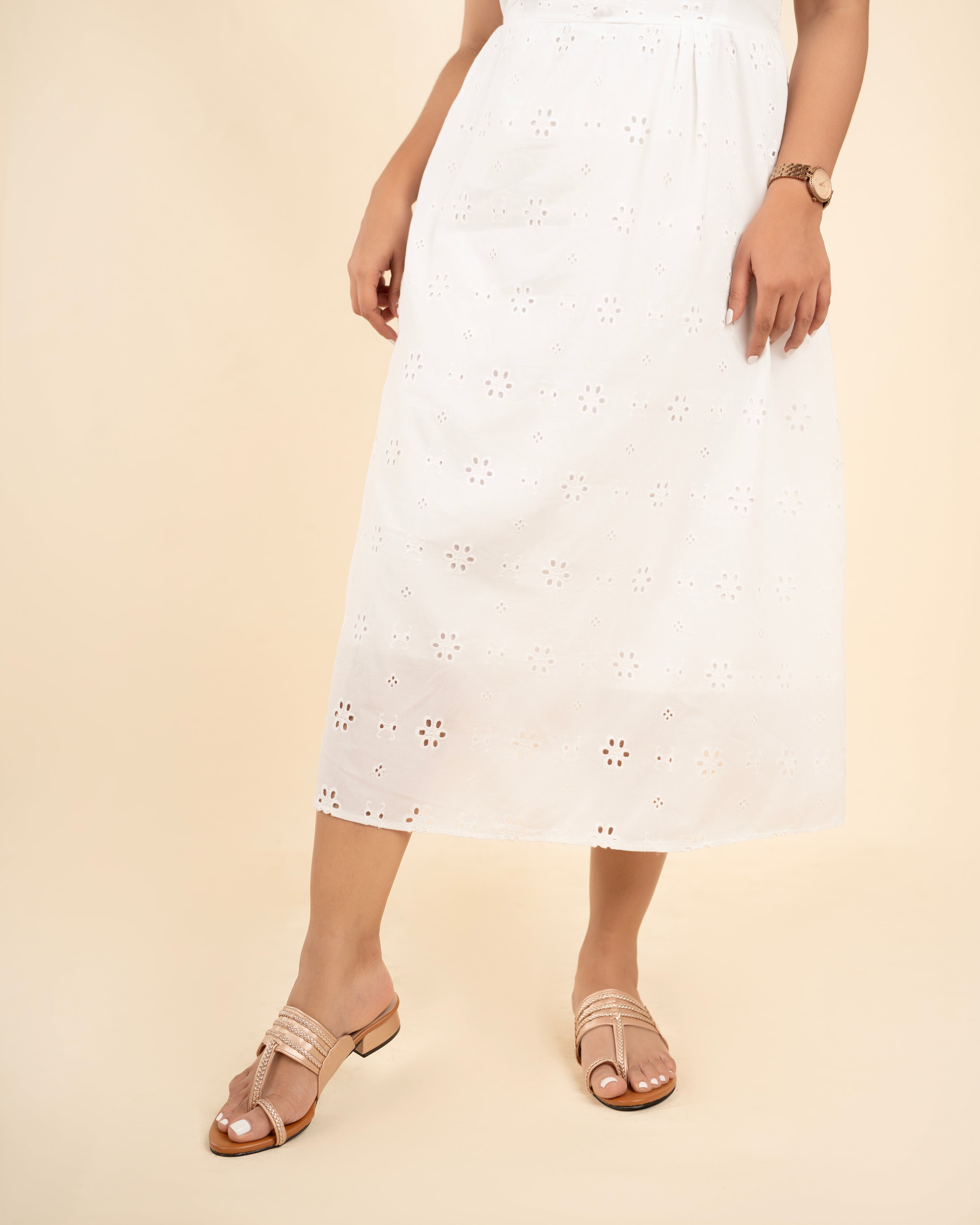 ROSE GOLD CHAPPEL LOW BLOCK HEELS