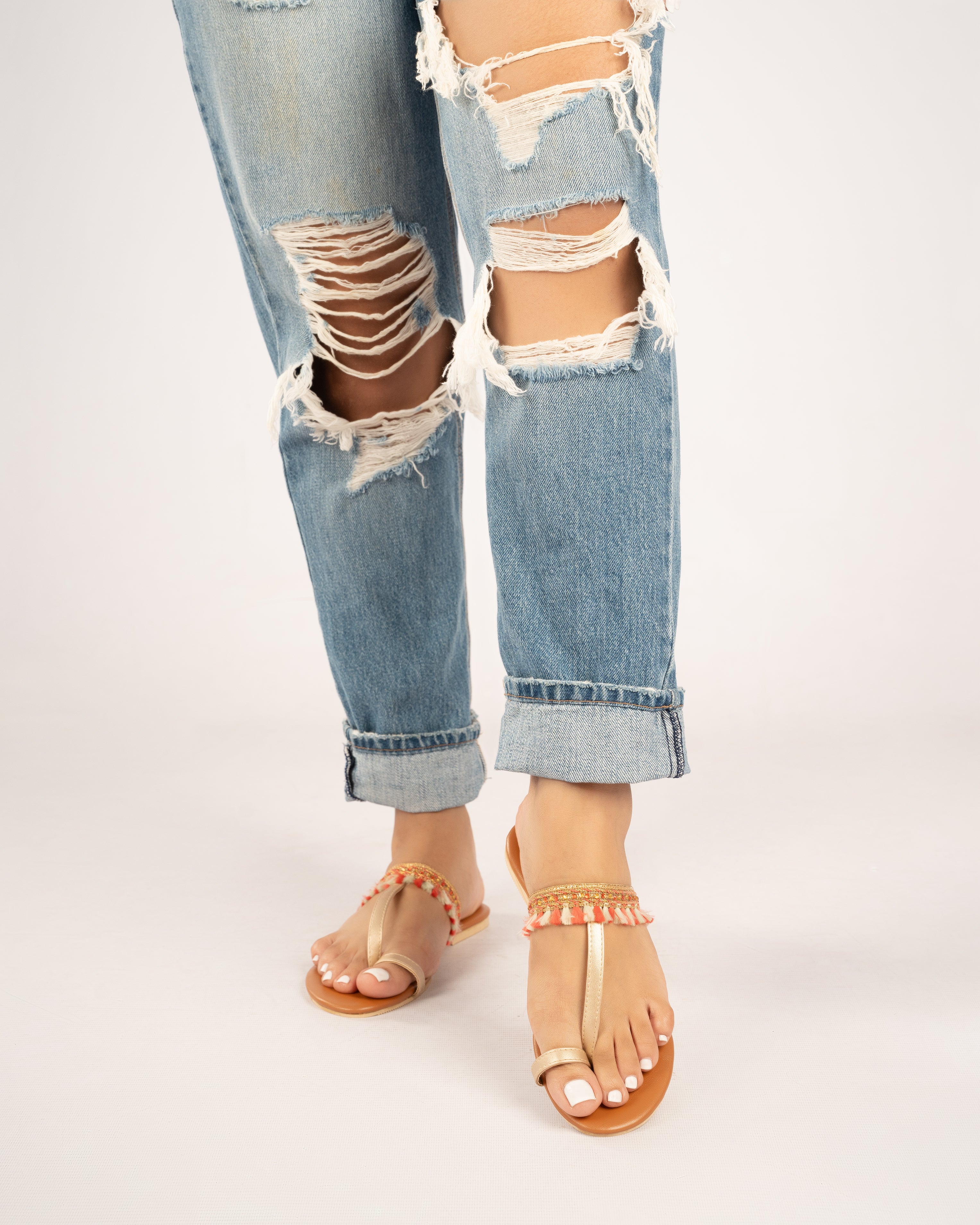 PINK TASSEL DETAIL TOE RINGS