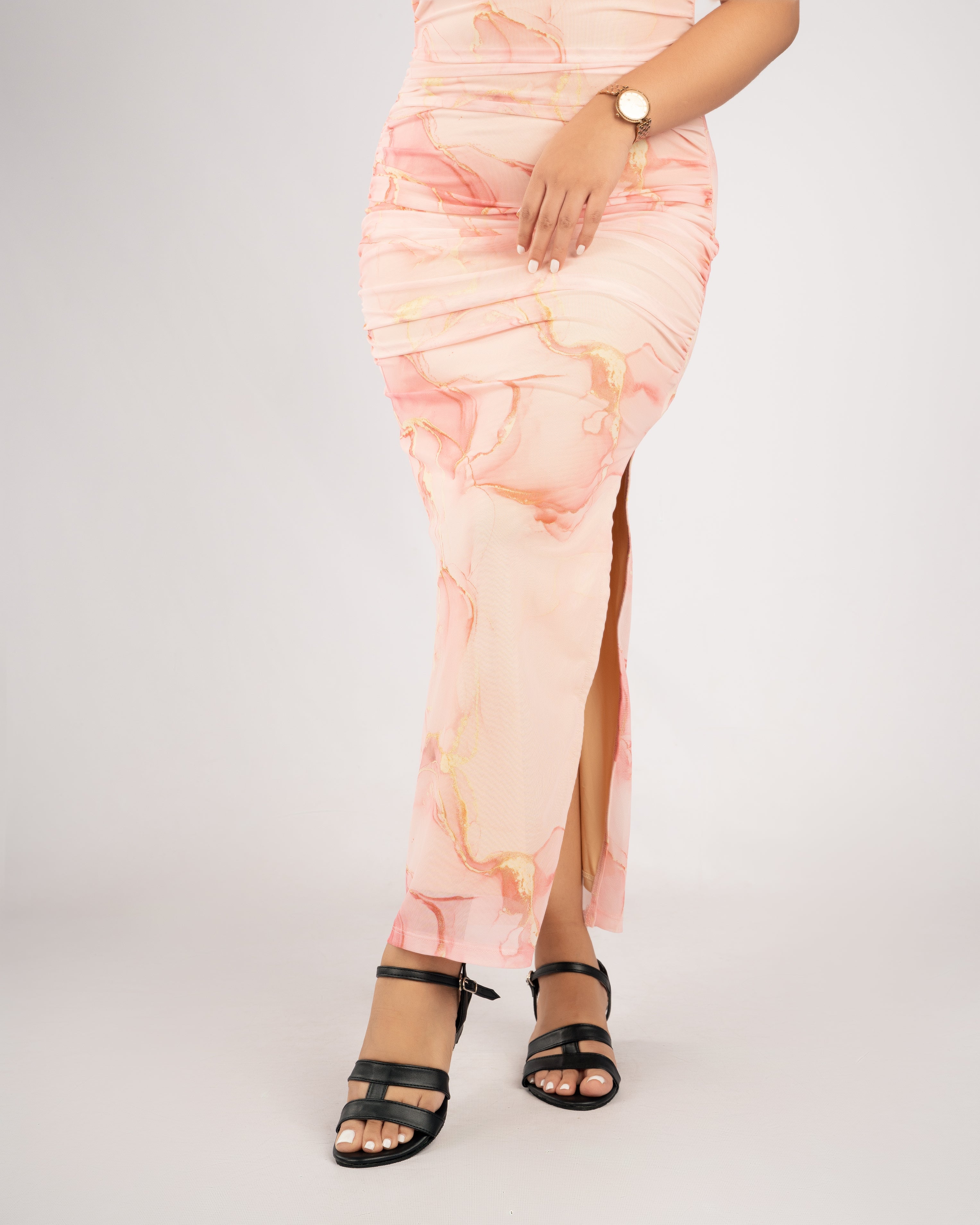 BLACK DOUBLE STRAP OPEN TOE WEDGE