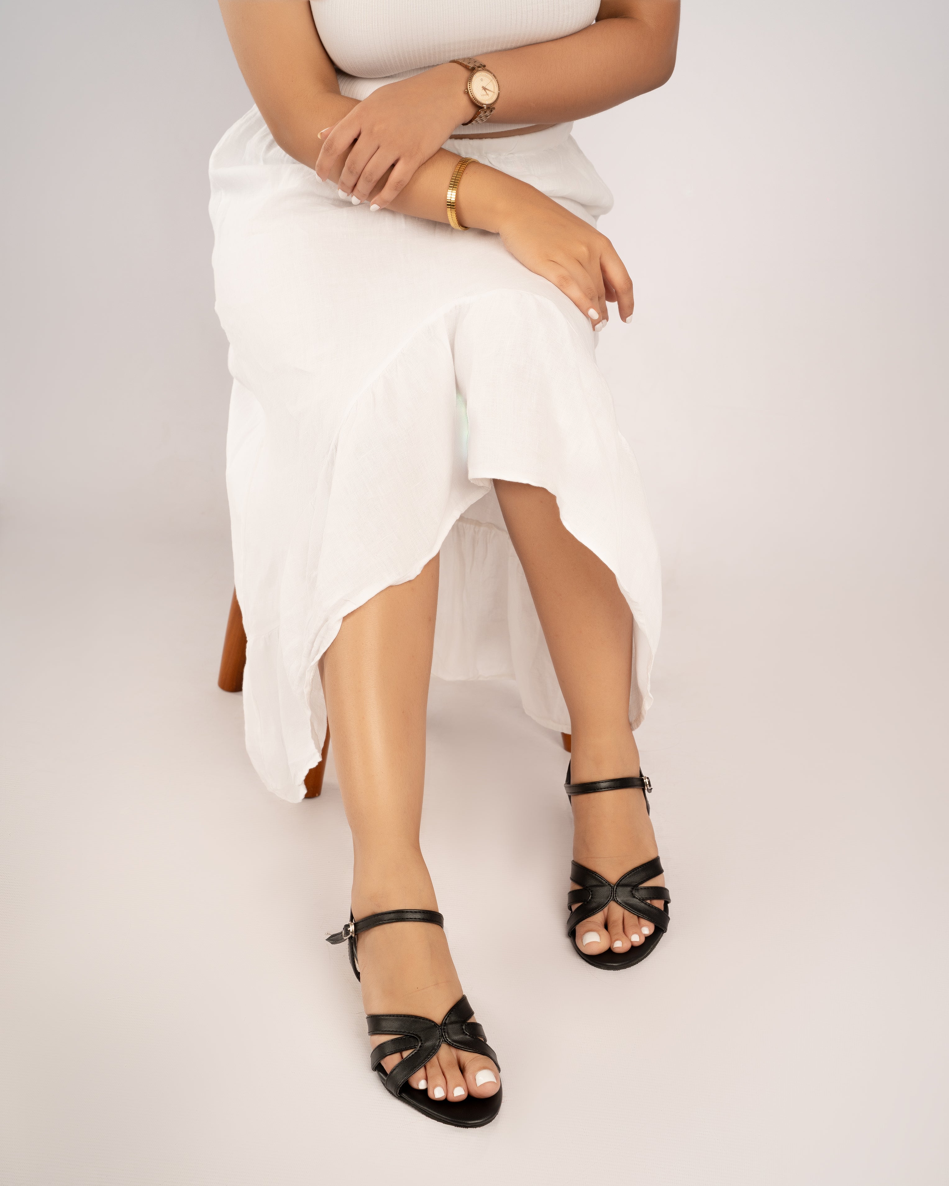 BLACK CUT OUT WEDGES