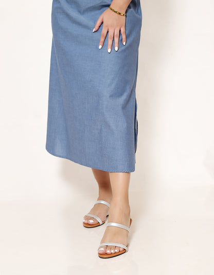 SILVER DOUBLE STRAP WEDGES