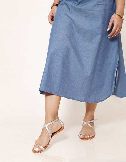 SILVER BAREFOOT SANDALS