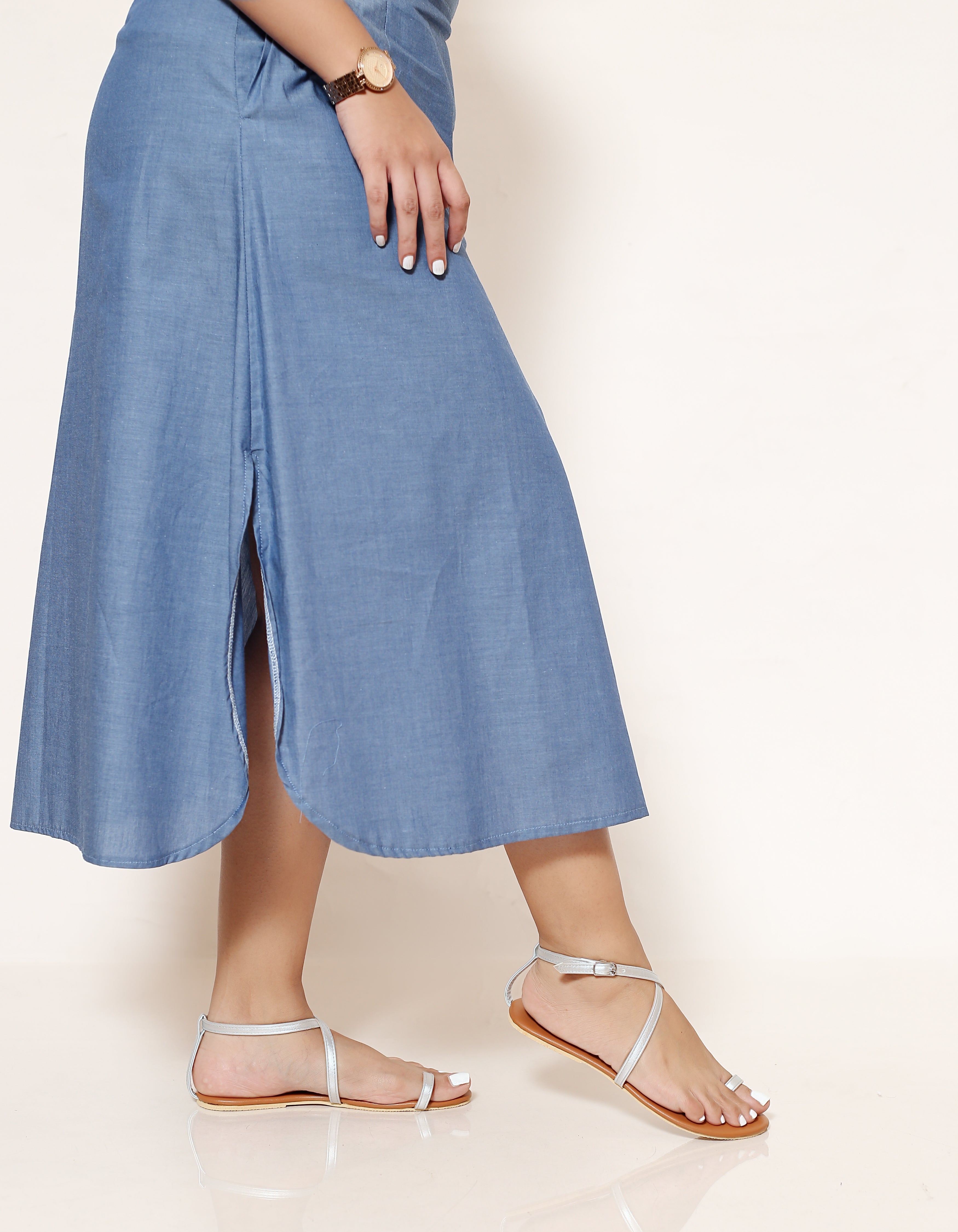 SILVER BAREFOOT SANDALS