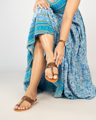 COPPER BRAIDED CHAPPALS