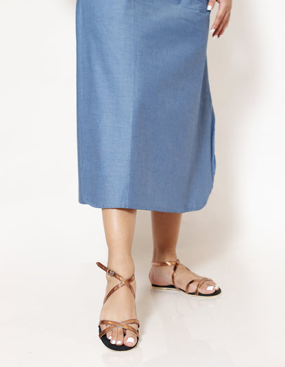 COPPER STRAPPY SANDALS