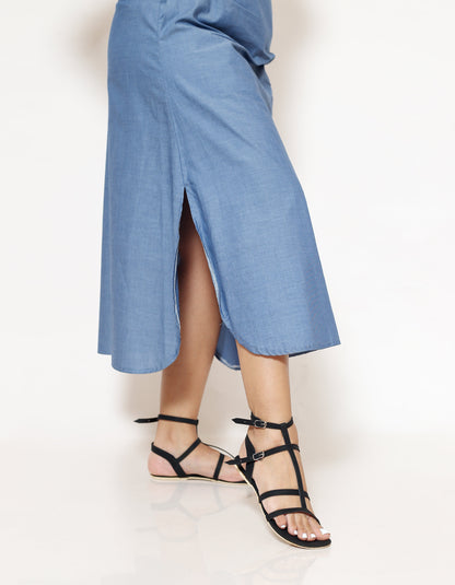 BLACK GLADIATOR SANDALS