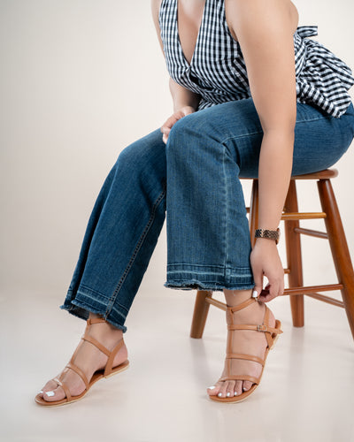 TAN GLADIATOR SANDALS