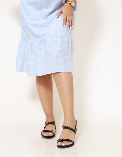 BLACK BOW SANDALS