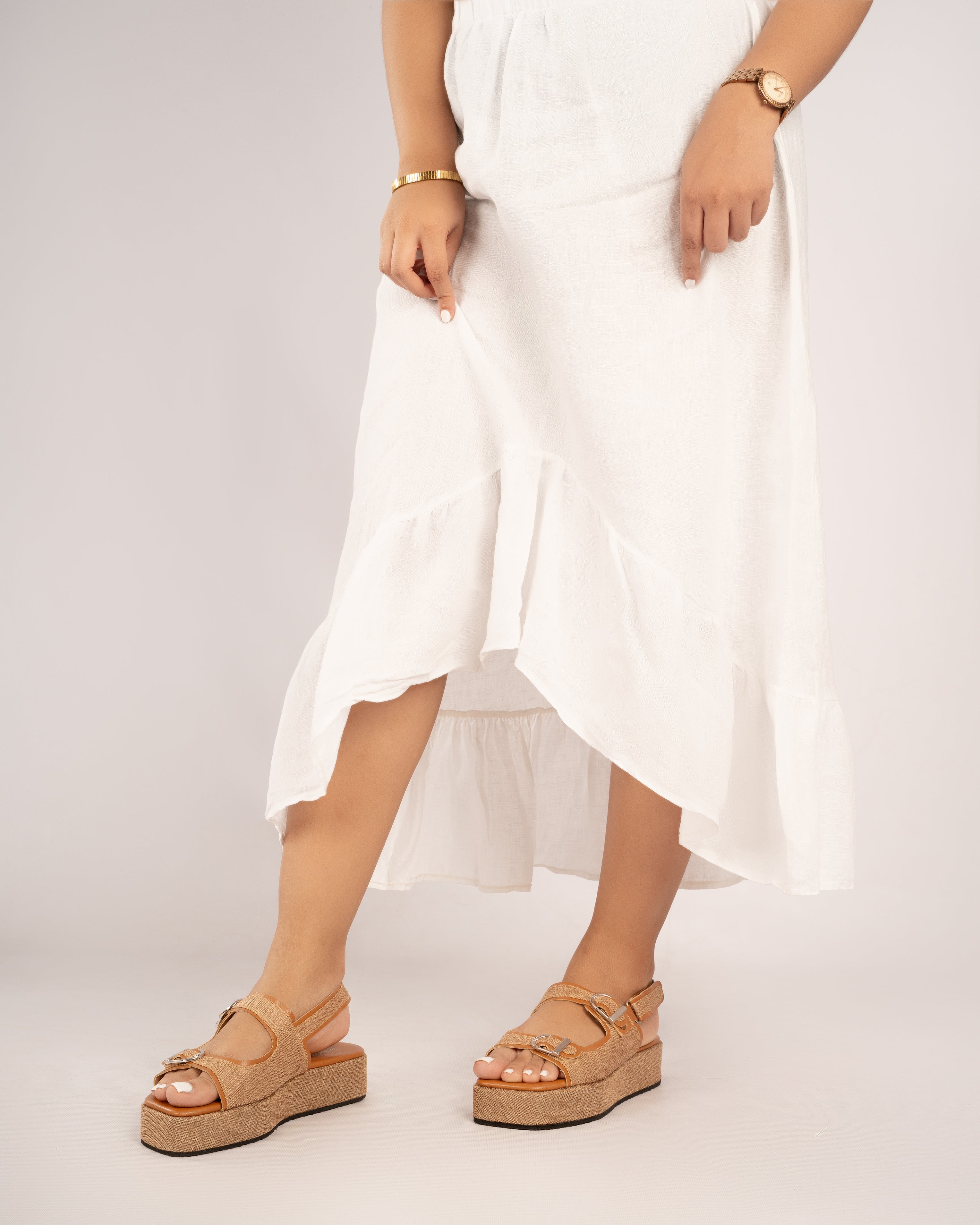 JUTE FLATFORM SANDALS