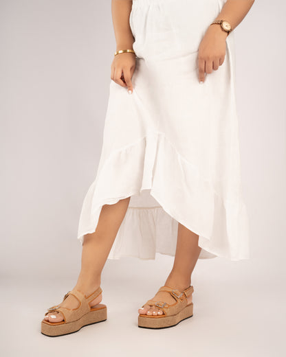 JUTE FLATFORM SANDALS