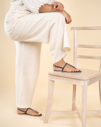 DENIM THONG SANDALS