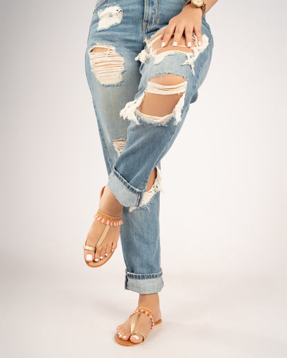 PINK TASSEL DETAIL TOE RINGS