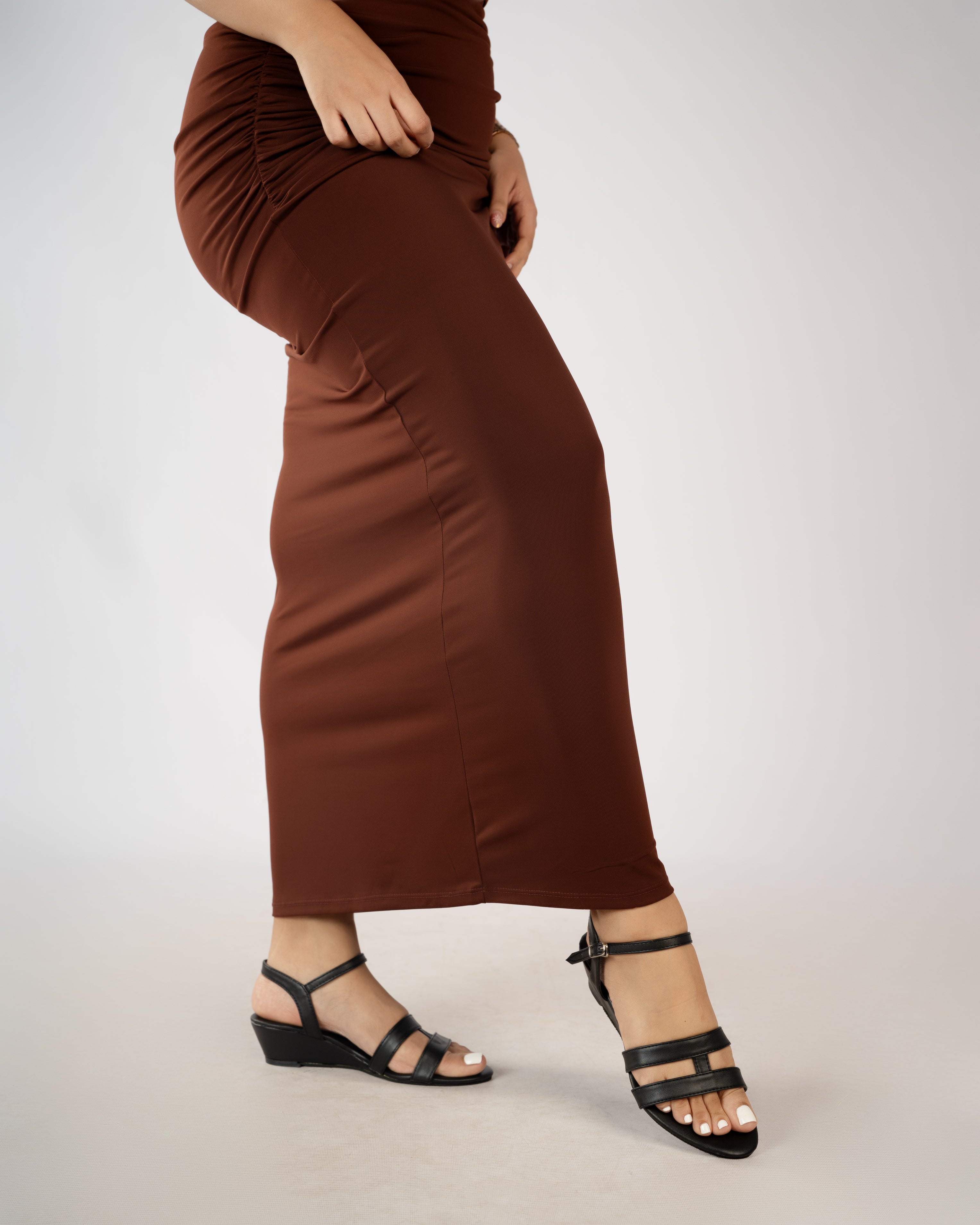 BLACK DOUBLE STRAP OPEN TOE WEDGE