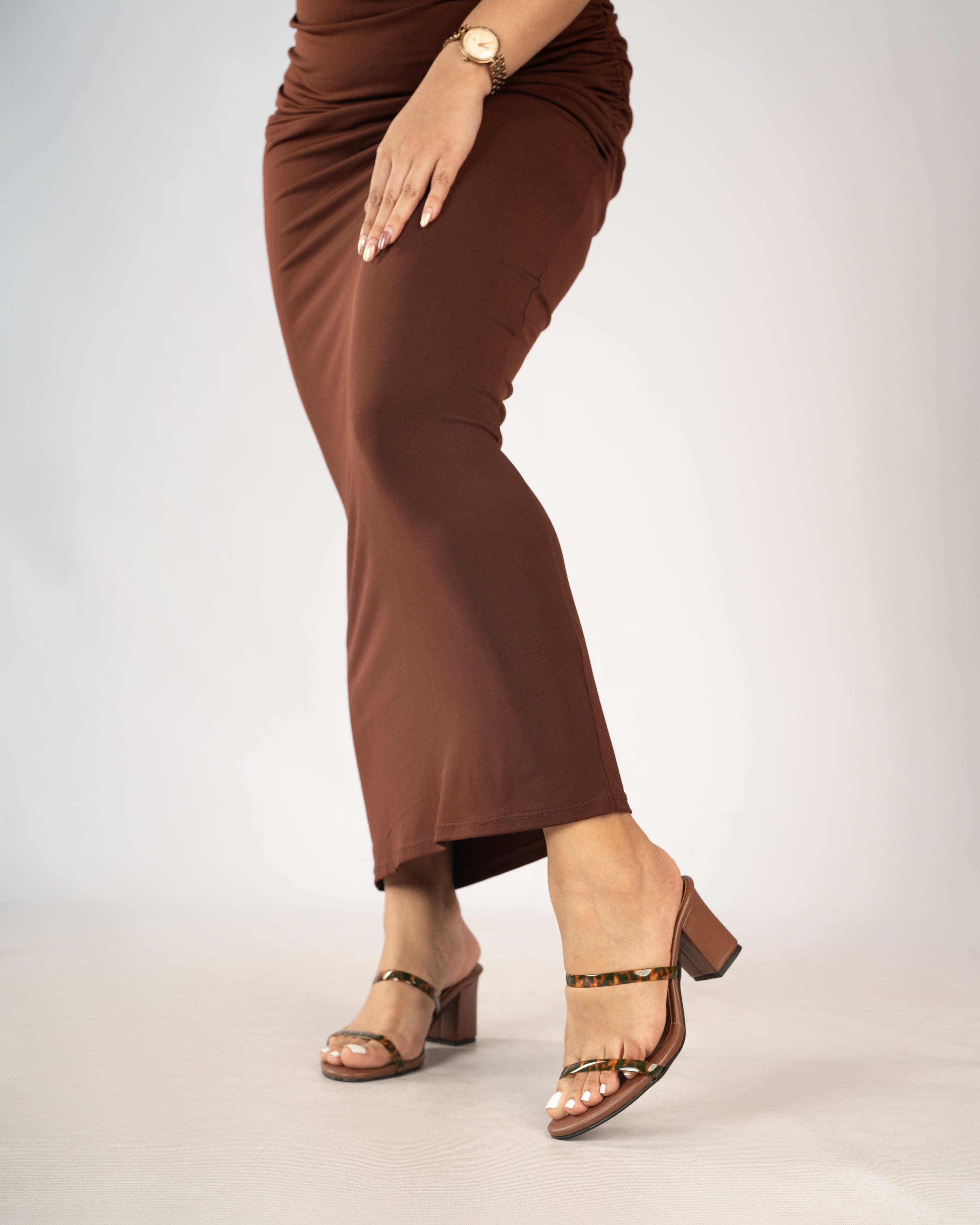 LEOPARD DOUBLE STRAP HEELS