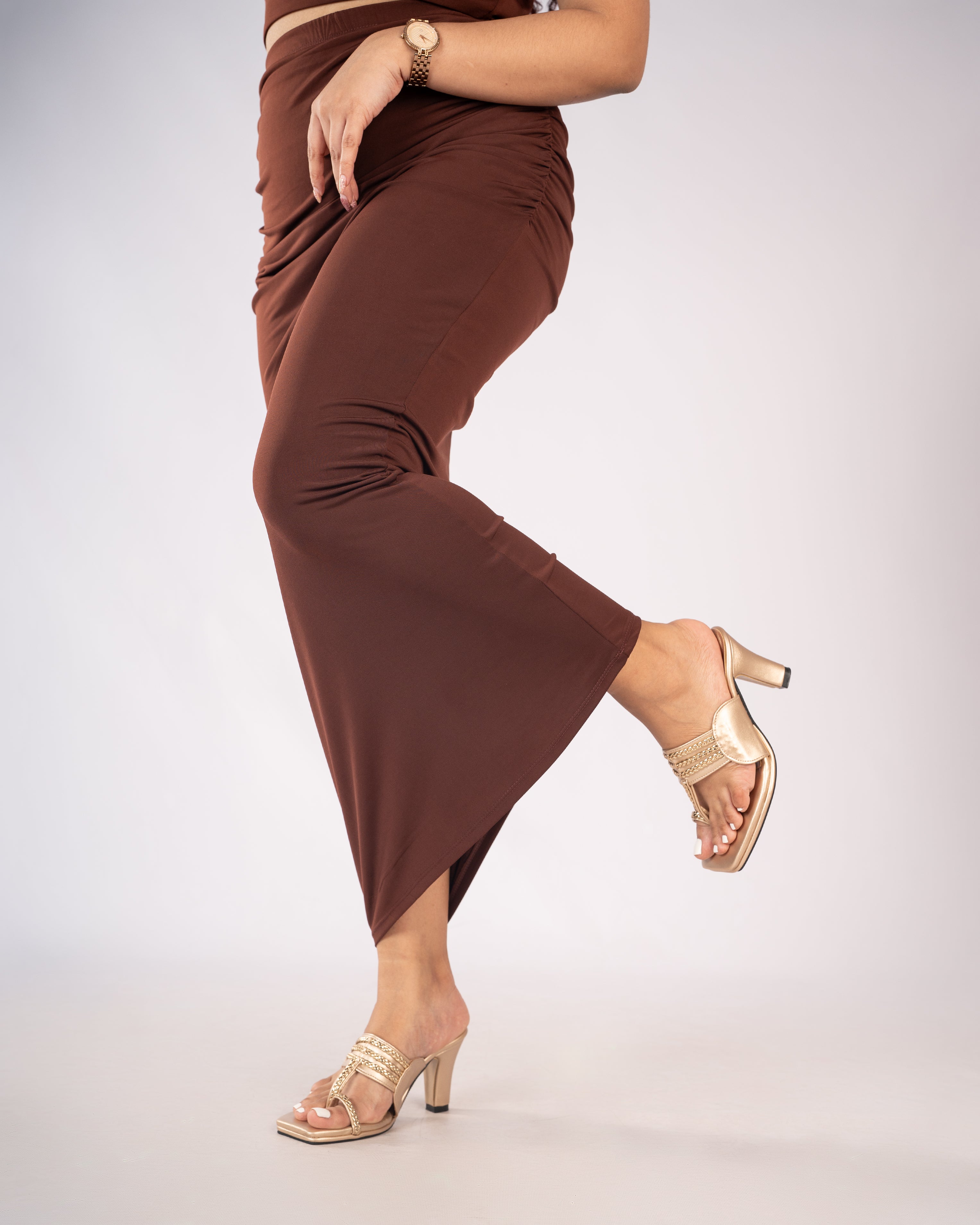 GOLD CHAPPAL STILETTO HEELS