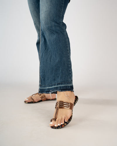 COPPER PRINTED CHAPPALS.
