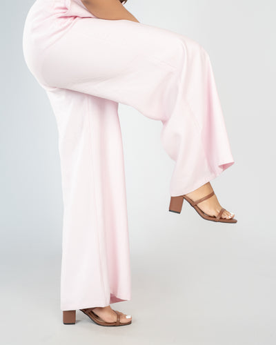 BROWN DOUBLE STRAP SLIP ON BLOCK HEELS