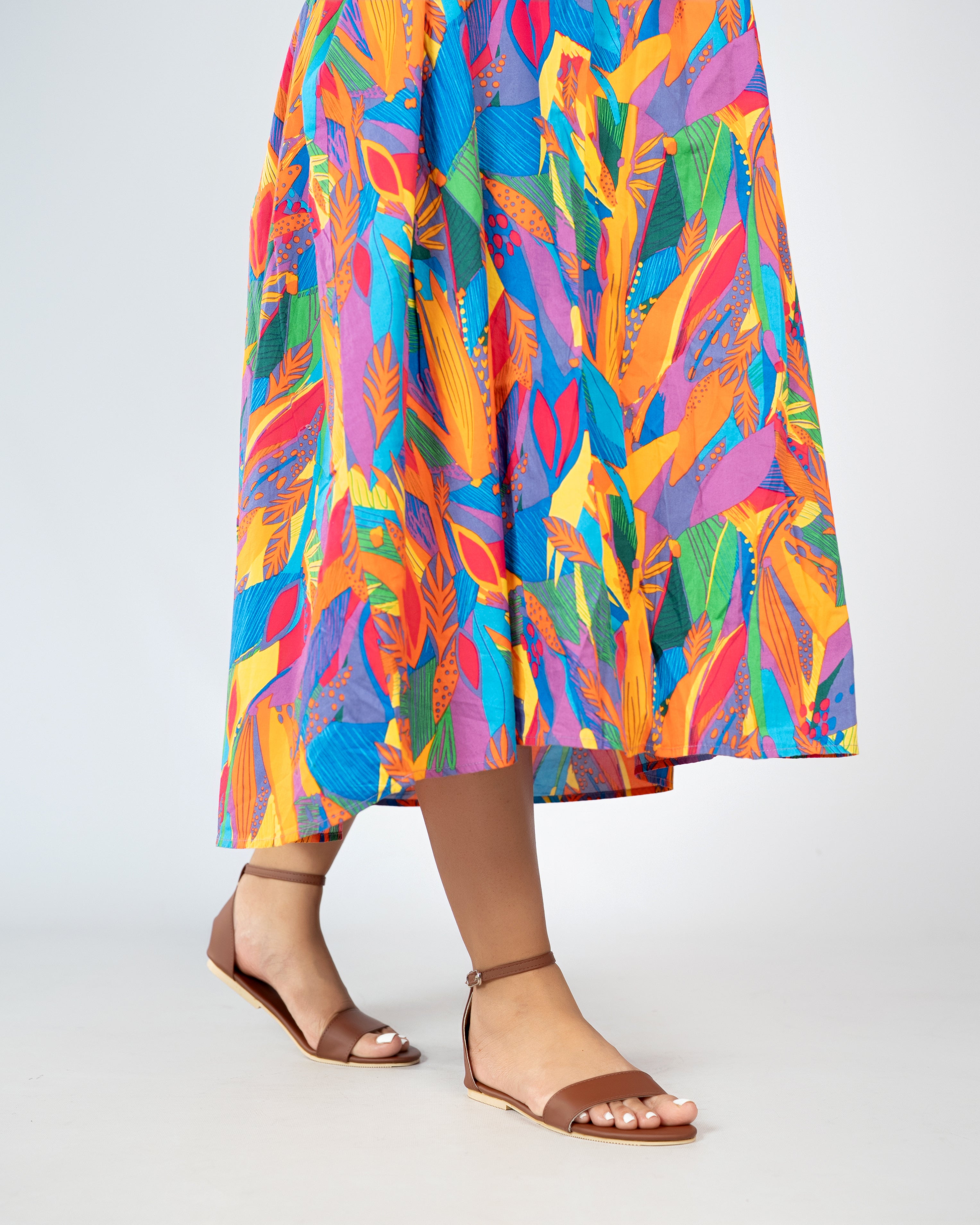 BROWN ANKLE STRAP SANDALS