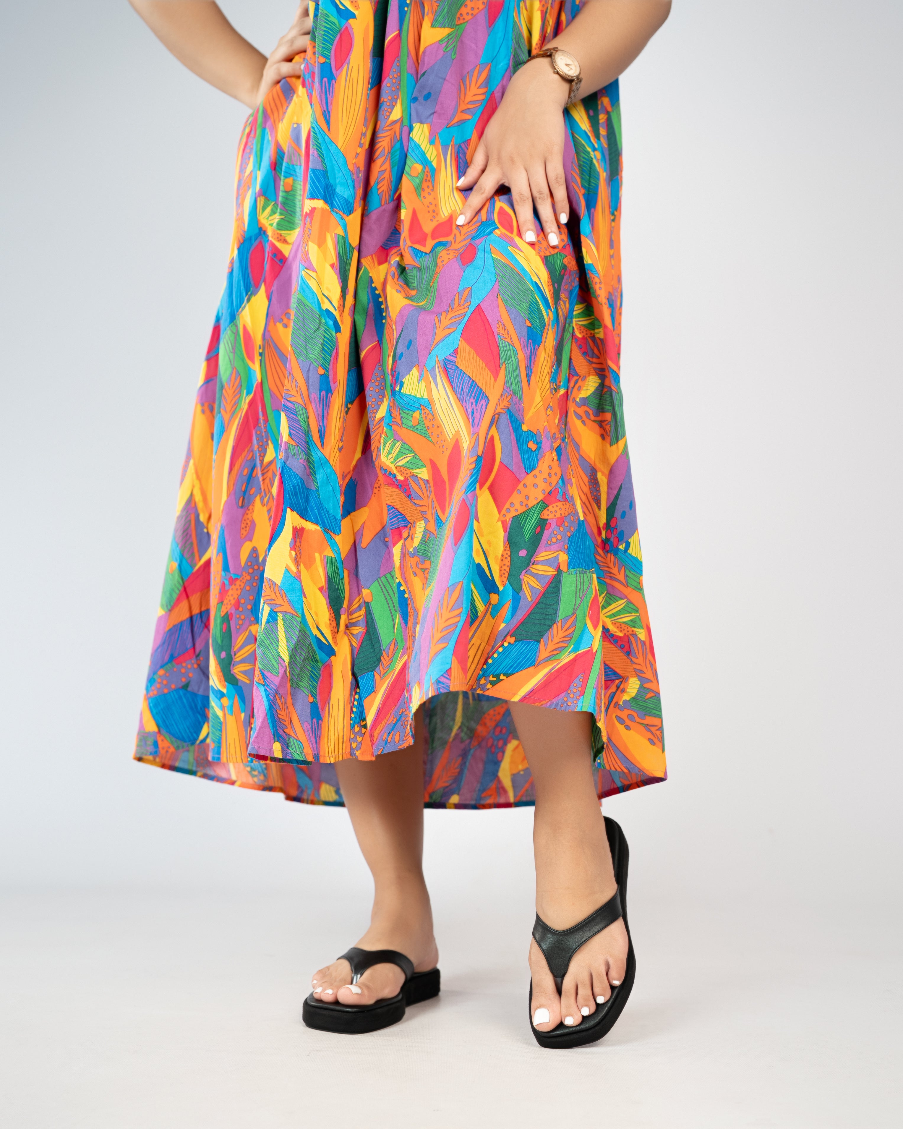 BLACK FLATFORM THONGS