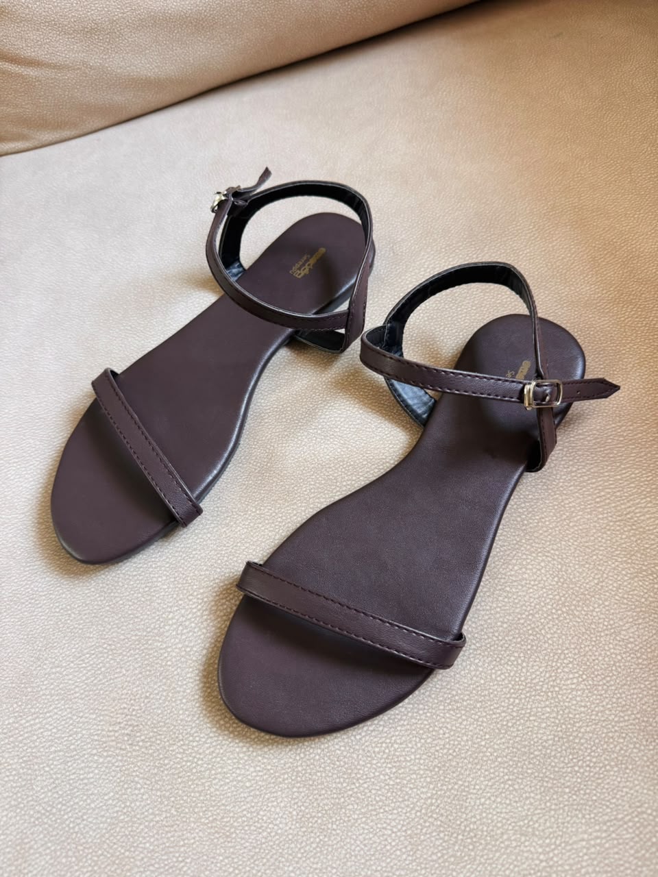 COFFEE BROWN OPEN TOE SANDALS