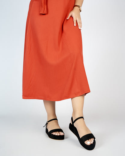 BLACK OPEN TOE PLATFORM HEELS