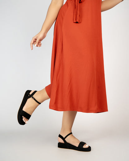 BLACK OPEN TOE PLATFORM HEELS