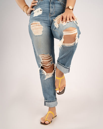 YELLOW TOE RING SLIP ONS