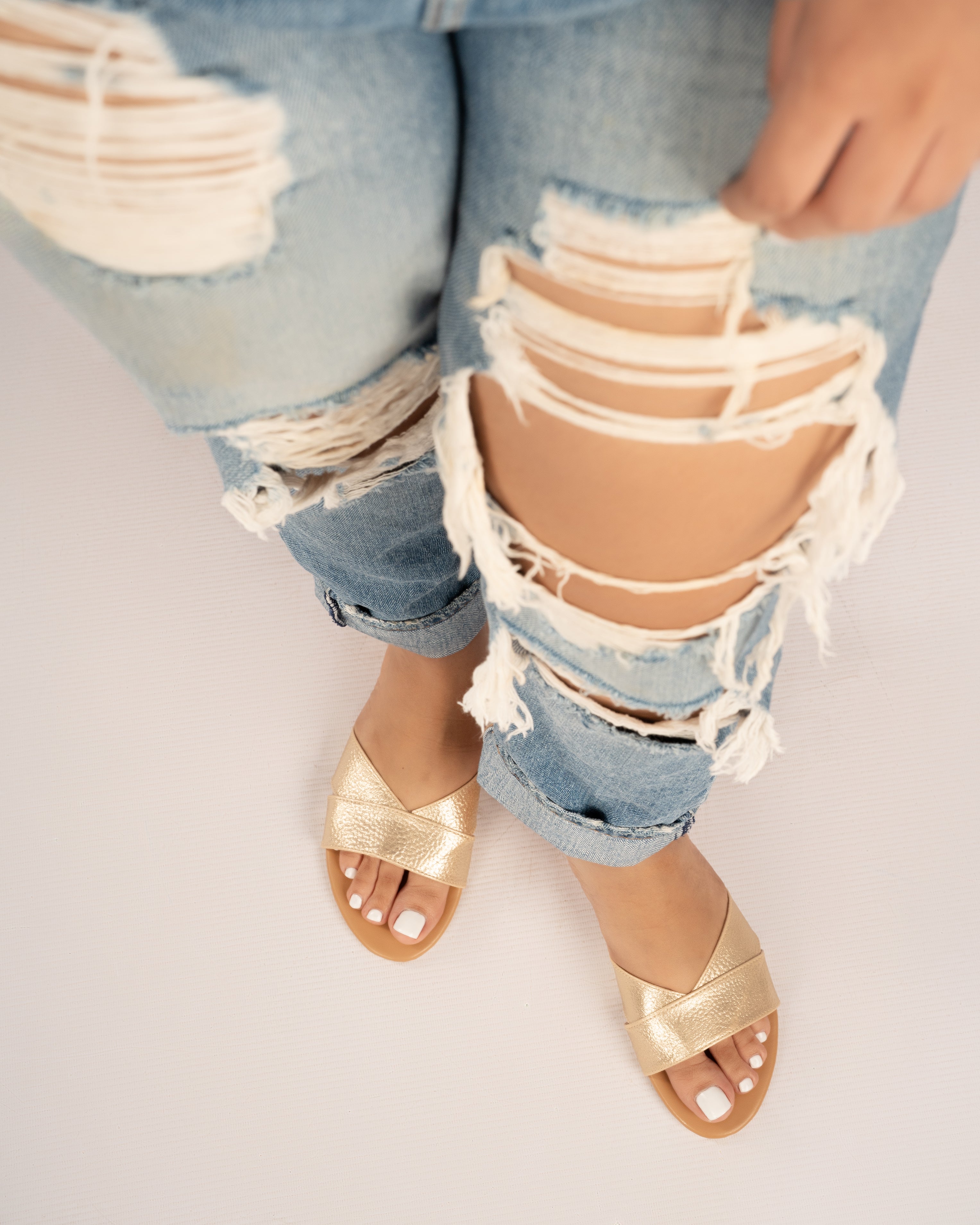 METALIC GOLD SLIDES
